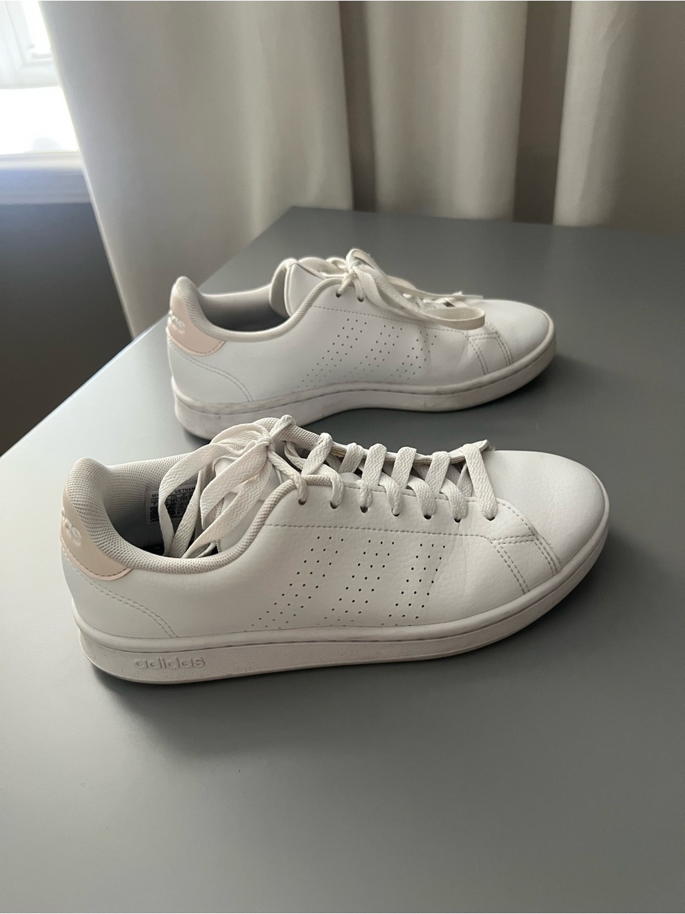 Adidas Women’s Advantage Cloudfoam Sneakers - White/Pale Pink